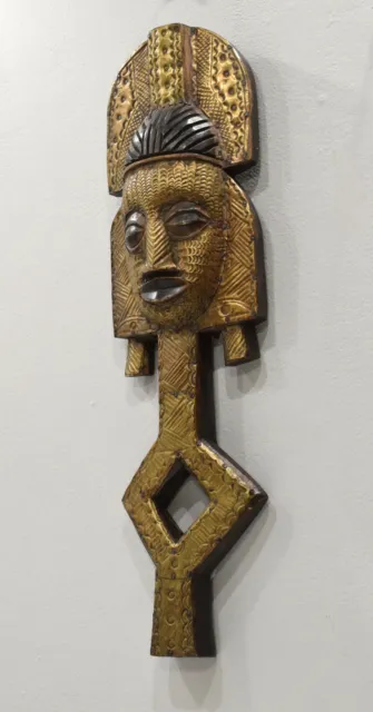 African Mask Bakota Reliquary Gabon Africa Brass Ancestor Mask 3