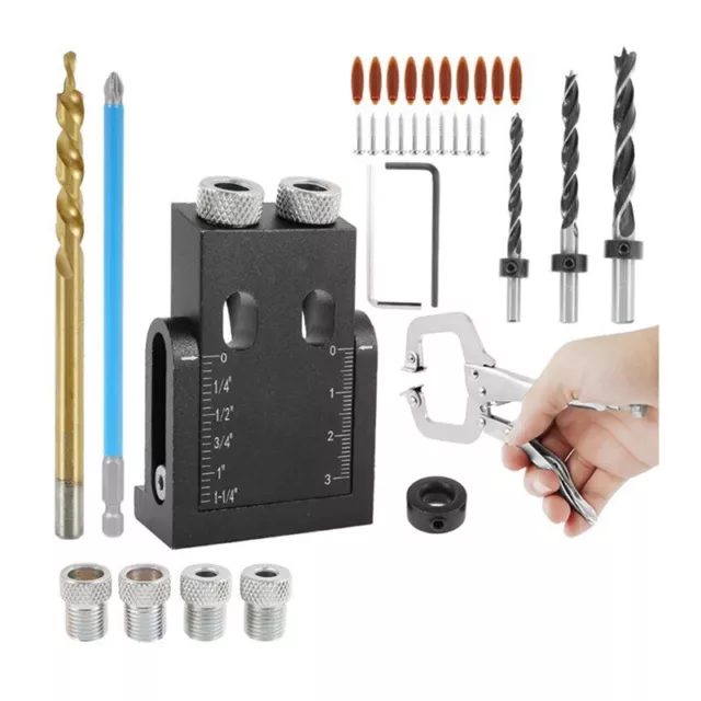 Black 15-Degree Angle Woodworking Punching Locator Woodworking Oblique Fixed Kit