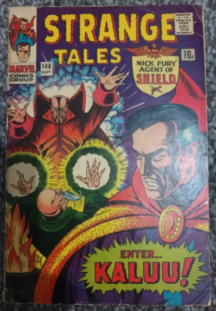 STRANGE TALES #148 (1966)  Origin of the Ancient One, Bill Everett art, VG-