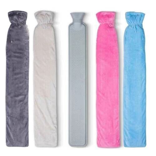 Premium Wärmflasche Schlauch Fleece Bezug Wärmekissen Bettflasche lang 72cm XXL