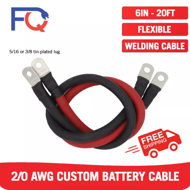 2/0 AWG Gauge Custom Battery Cable Copper Car Solar Power Wire Inverter Welding