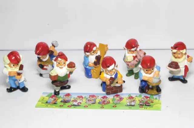 Kinder Ferrero Serie Completa con cartina  Gnomi Nani Artigiani anno 1992