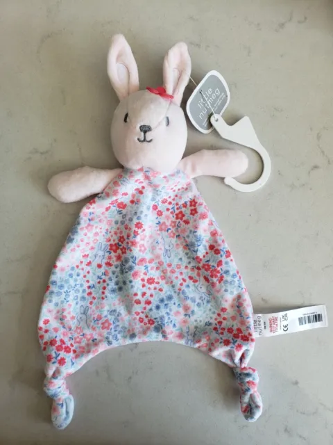 Little Nutmeg Baby Comforter Pink Bunny Rabbit Plush Soft Sleep Blankie Blanket