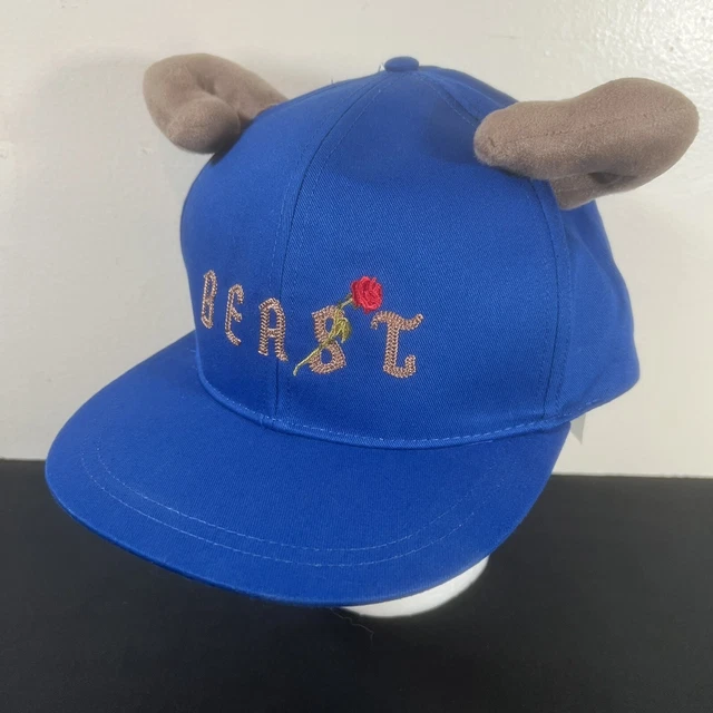 Disney Parks Beauty and The BEAST Hat Horns One Size Adult Embroidered Snap Back 2