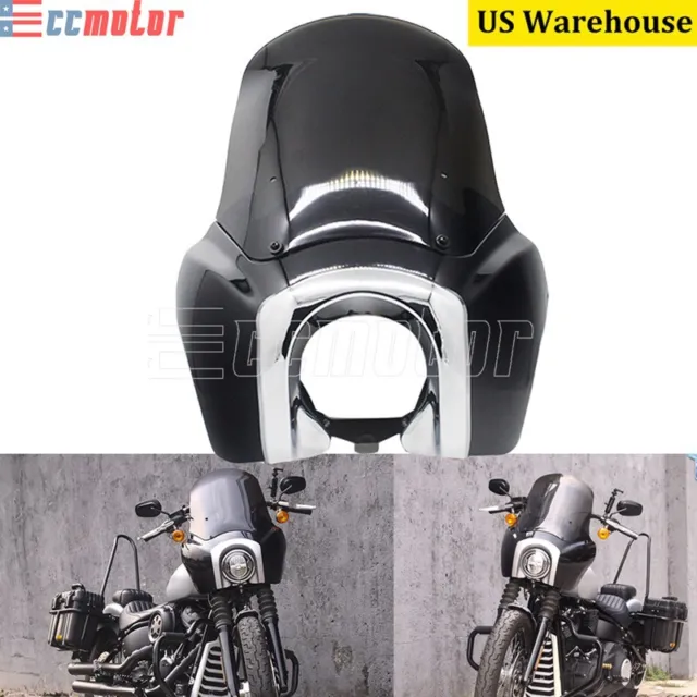 Upper Fairing Cover W/ 15" Windshield Screen for Harley Dyna Low Rider FXDL FXDC