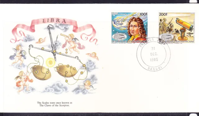 Central African  Republic 1986 Halley's Comet "Fleetwood" First Day Cover