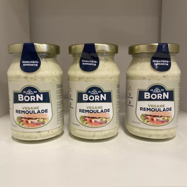 3x Born Vegane Remoulade 3x250ml -für Burger- -als Dipp- -für Gemüse- 17,20€/kg