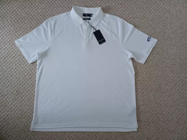 GLENMUIR 1891 Men's Golf Polo Shirt White Size XXL
