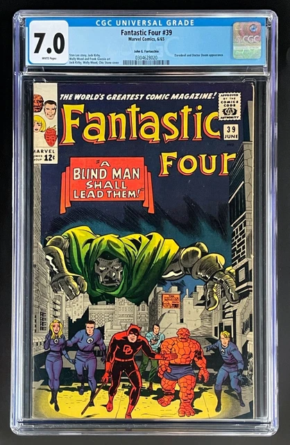 FANTASTIC FOUR 39 CGC 7.0 PEDIGREE WHITE PGS 💎 10% OFF w FF 6 13 15 20 22 or 27