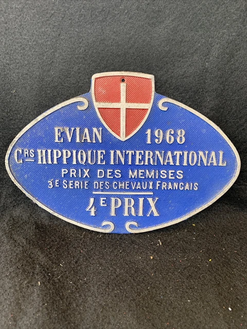 CHEVAUX PLAQUE CONCOURS HIPPIQUE LIMOGES 1968 COMPLET 2ème