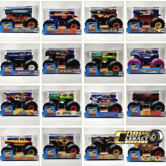 Hot Wheels Oversized Monster Trucks 1:24 Scale Diecast - YOU PICK [3.22.2024]