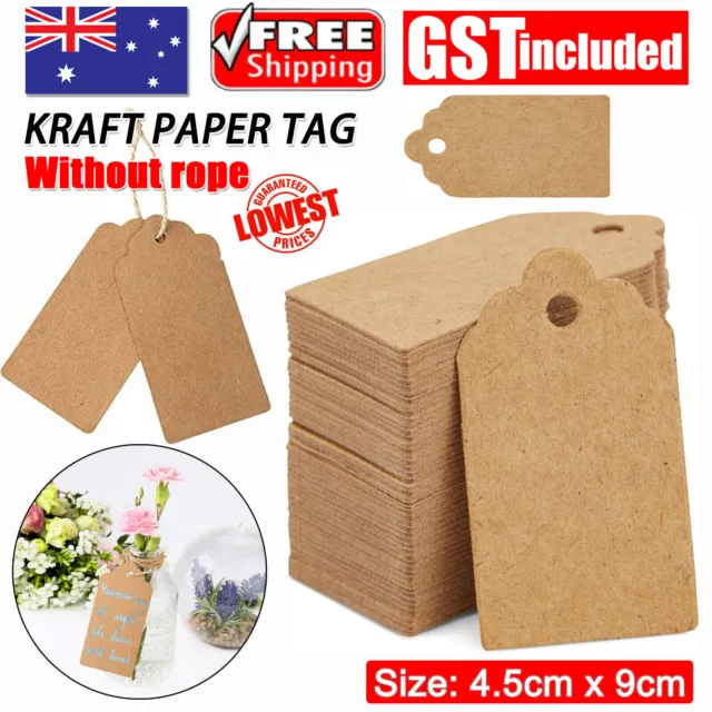 Brown Kraft Paper Tag Blank Craft Hang Labels Gift Card For Party Favor DIY New