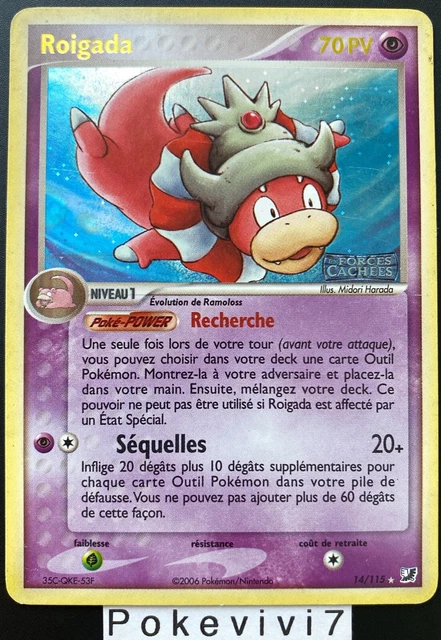Carte Pokemon ROIGADA 14/115 Holo REVERSE Bloc EX Forces Cachées FR