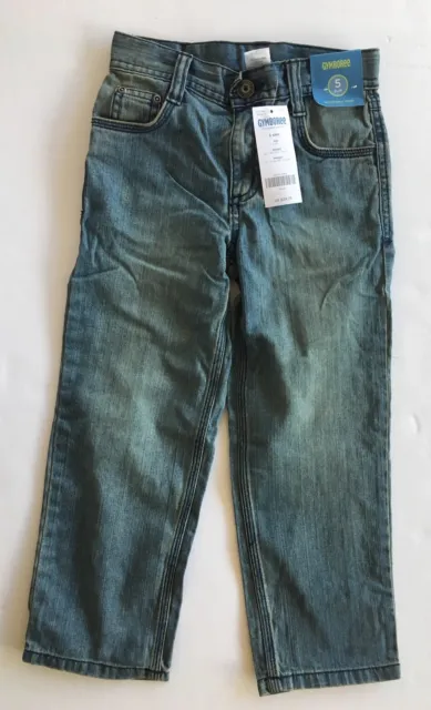 NWT Gymboree Baja Surf 5S 5 Slim Boys Sandblasted Denim Blue Jeans