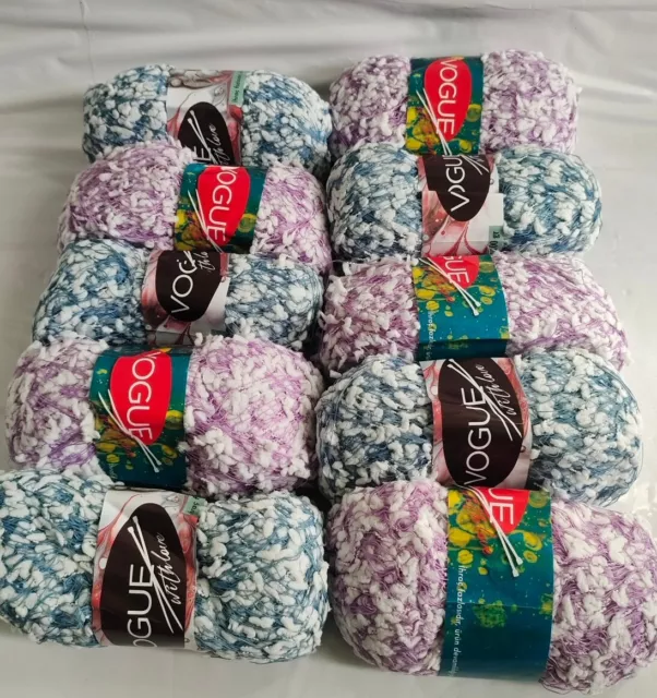 Vogue with Love Yarn Fency Knitting Crochet Yarn Wool 10x100g Clearance Sale