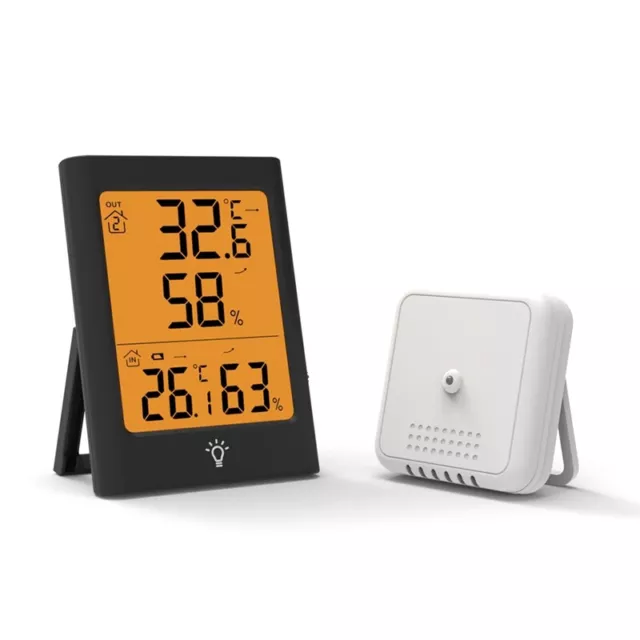 Thermomètre sans fil Pearl: station météo avec radio-réveil, capteur  thermique/hygromètre et capteur extérieur sans fil (horloge avec station  météo) - AliExpress