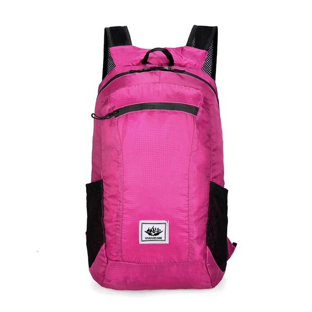 20L Large Waterproof Folding Climbing Backpack Travel Rucksack (Rose Red) FS2#