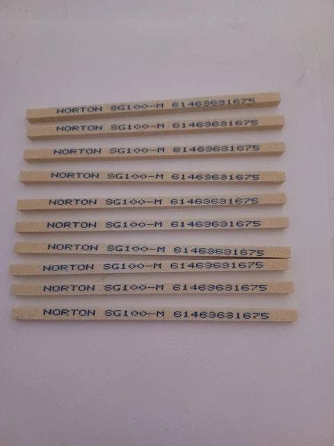 Lot of (10) NORTON   Alundum Hone Sticks   3SG100-MVS   .25" x .25” x 6”