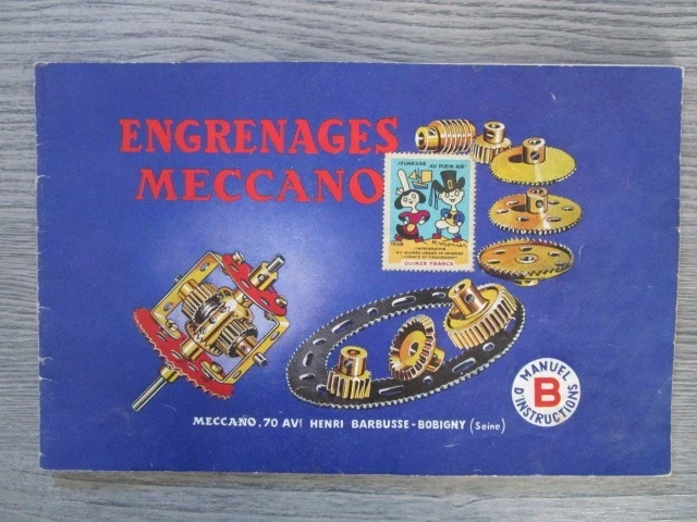 MECCANO. MANUEL ANCIEN. Modèle N°19 de 1919. Rarissime ! EUR 149,00 - FR