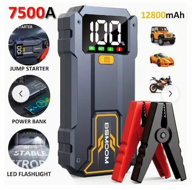 Katoroe Avviatore Batteria Auto,Starter Batteria Auto Avviatore Di Emergenza Per Auto/Moto Con Ricarica Rapida USB, Adatto A Con Luce LED E Display LCD - - Offerte E Coupon: #BESLY