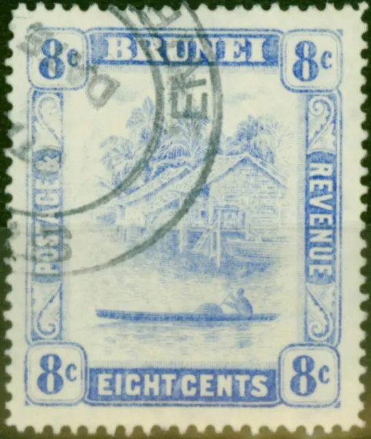 Brunei 1916 8c Ultramarinblau SG50 Gut Gebraucht