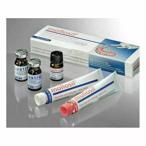 Mollosil Long Term Denture Relining Material A -Silicone based For Chairside Use