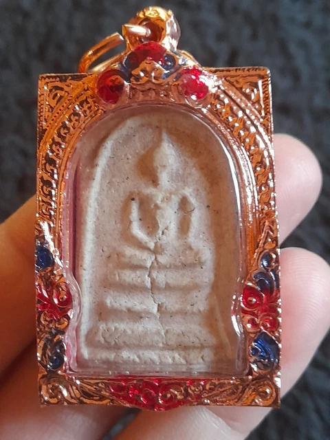 Thai Buddha Clay Amulet Phra Somdej Lucky Talisman