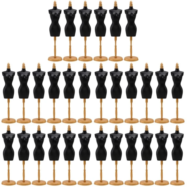 30 PIEZAS HÁGALO USTED MISMO Display Ropa de muñeca Muñecas de escaparate Soporte Vestido de muñecas de plástico