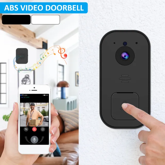 Video Doorbell 24G WiFi 720P 120° Wireless Camera 800mAh Night Vision Visual💖` 2