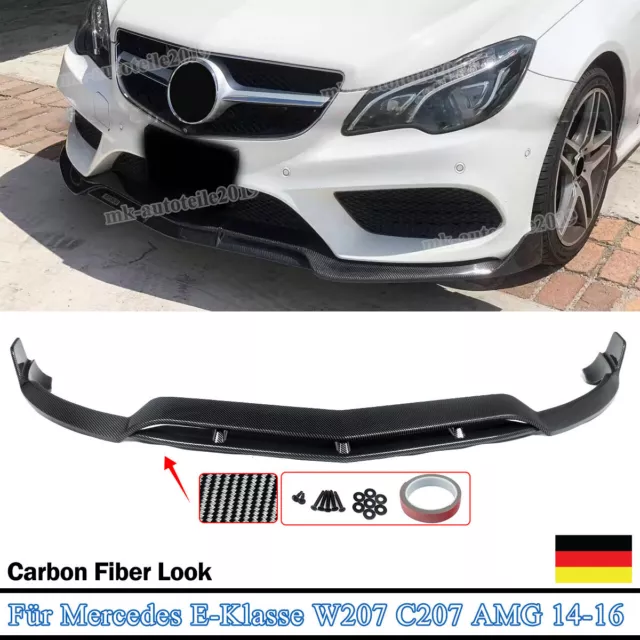 B Style Frontspoiler Für Mercedes W207 C207 AMG Carbon Schwarz Lippe Schwert ABS