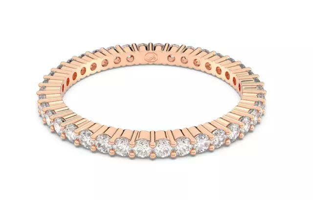 Swarovski - Vittore ring - Round cut, White, Rose gold-tone finish - Size: 50