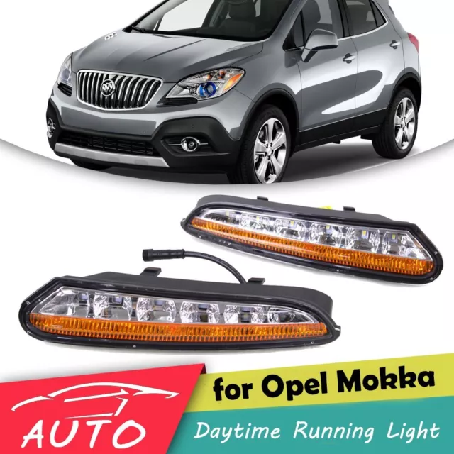 LED Tagfahrlicht TFL für Opel Mokka 2013 2014 2015 2016 DRL Licht Gelb Blinker