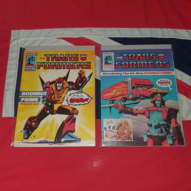 The Transformers G1 Marvel UK Comics #113 #114 First Appearance of Death's Head