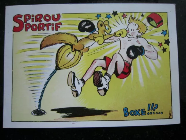 Ancienne Carte postale de SPIROU  Sportif Franquin  année 1950