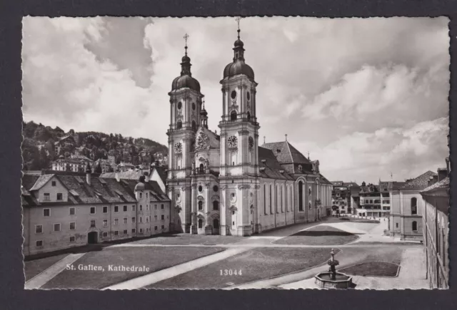 Ansichtskarte St. Gallen Schweiz Kathedrale Brunnen