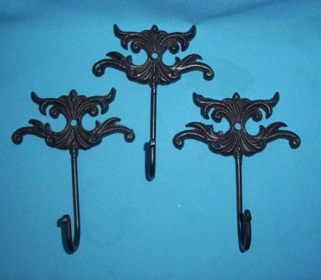 Vintage Victorian Style Cast Iron Wall Hooks