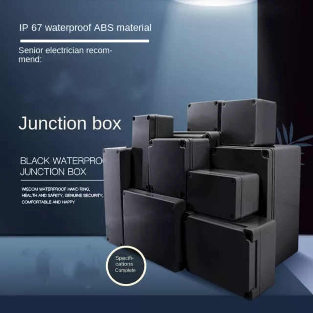 Waterproof Black Box Dustproof Electric Project  Housing