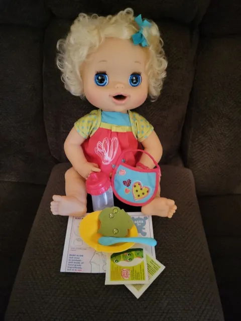 Rare - 2010 Baby Alive Doll New - Interactive Talking Bottle Spoon Food