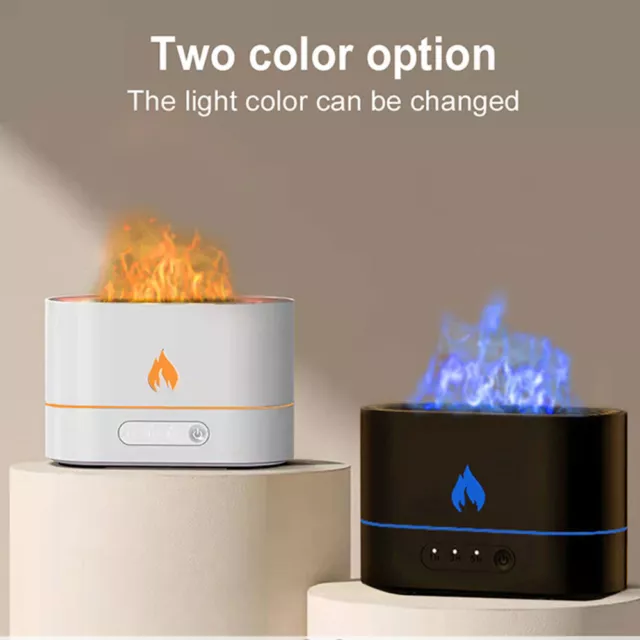 3D Flame Essential Oil Diffuser Aroma Humidifier 250ml USB Air Purifier Mist AUS 3