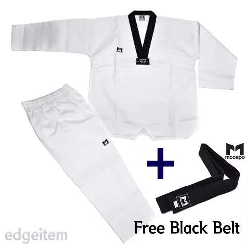 Moospo Taekwondo Dan Dobok (Uniform) + Free Black Belt