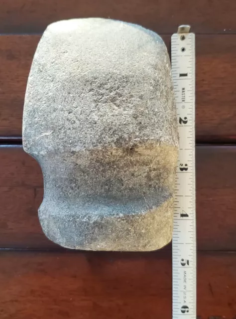 Native American Indian 3/4 Groove Stone Axe, Hard Stone Celt