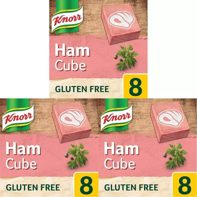 Knorr Ham gluten-free Stock cubes 8 x 10 g (Pack of 3) 10 g 24)