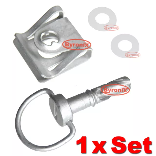 Smart Fortwo Engine Bay Cover Clips 451 Car Locking Turn Pin Metal & Clamp Rear