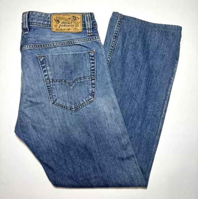 DIESEL INDUSTRY Mens 31x30 Viker Denim Jeans Regular Straight Pants Wash 0R90L