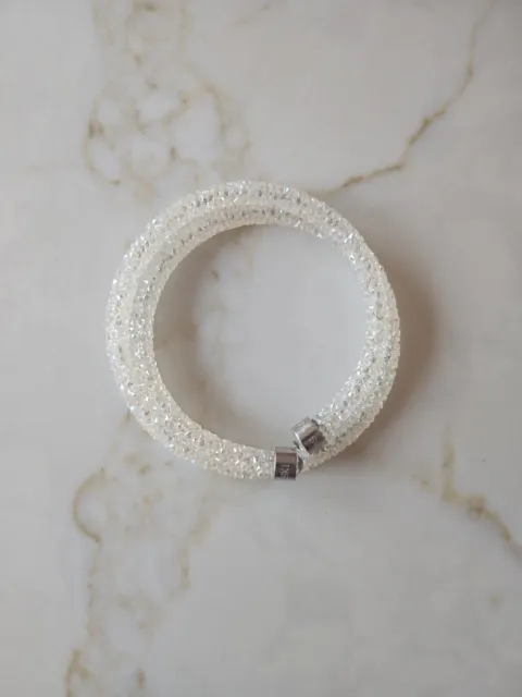 Buy the IOB Designer Swarovski Silver-Tone Crystal Stone Adjustable Cuff  Bracelet | GoodwillFinds