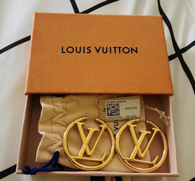 Louis Vuitton Louise PM Hoop Earrings - Gold-Tone Metal Hoop, Earrings -  LOU789012