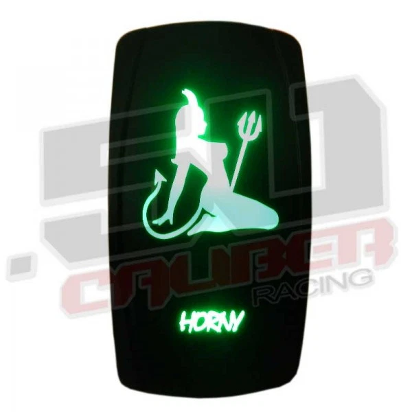Green Horny Rocker Switch Momentary On/Off Wellcraft Scarab Offshore Marine Boat