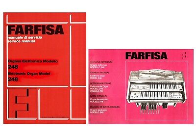 Farfisa 404 Silver SERVICE MANUAL SCHEMATIC DIAGRAMS Owners-Schema Instructions 