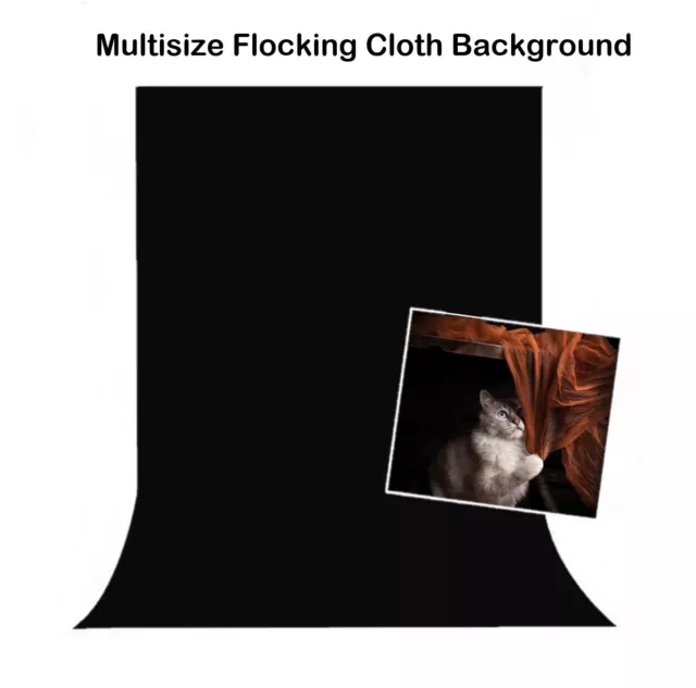 1.5*1/2/3m Black Non-woven Fabric Photo Photography Backdrop Background Cloth