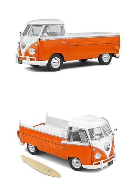 VOLKSWAGEN T1 PICK-UP 1950 ORANGE 1/18 SOLIDO Neuf Boite